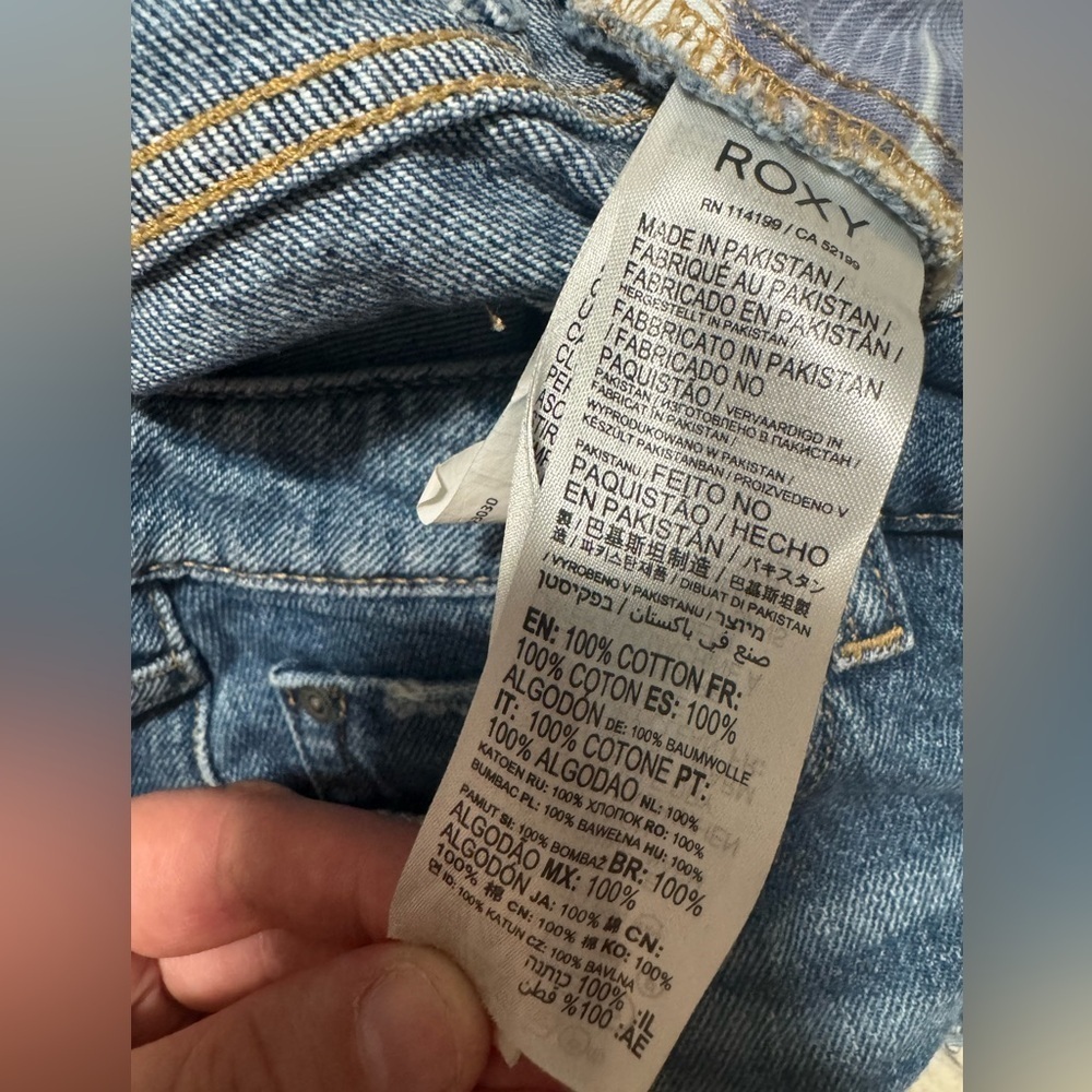 Roxy Blue Jean Shorts Size 26 - Picture 3 of 5